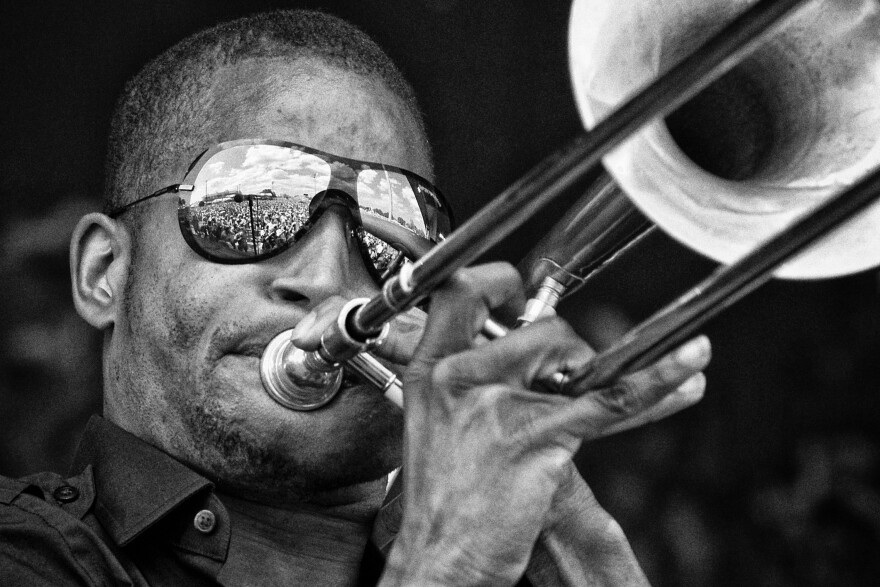 Trombone Shorty at Jazz Fest in 2011.