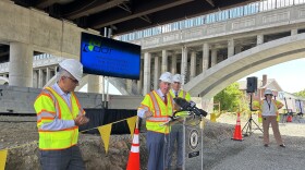 Governor Dan McKee provided an update about the reconstruction of the Washington Bridge on Wednesday August 19, 2026.