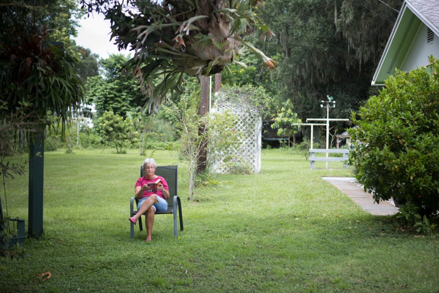 Judy Brown has lived on Browns Road in Laurel, Fla., for 67 years, and says she isn't scared of Irma. Despite her home being in a mandatory evacuation zone, she plans to stay.