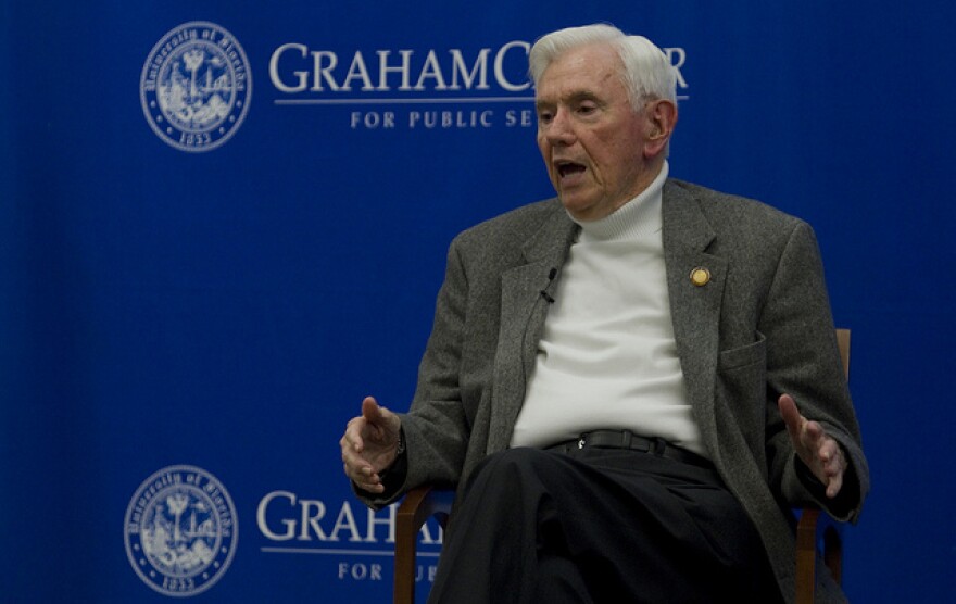 Photos from former Florida Governor Reubin Askew's visit to the University of Florida's Bob Graham Center for Public Service on Nov. 14, 2011.