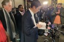 Mayor Brett Smiley gives media briefing on the ongoing Brown University investigation.