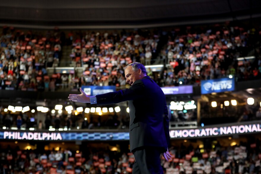 Sen. Tim Kaine attacked Donald Trump in his speech on Wednesday after formally accepting his party's nomination for vice president.