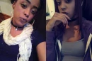A two picture collage of a woman.
