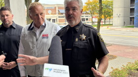 Saginaw County Sheriff William Federspiel endorsed Republican U.S. Senate candidate Mike Rogers Wednesday