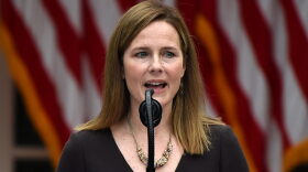Judge Amy Coney Barrett speaks as she is nominated to the US Supreme Court by President Donald Trump in the Rose Garden of the White House.