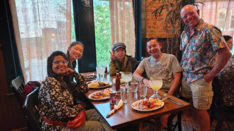 Springfield residents involved in International Friends at Missouri State University, have fun hanging out with international students.