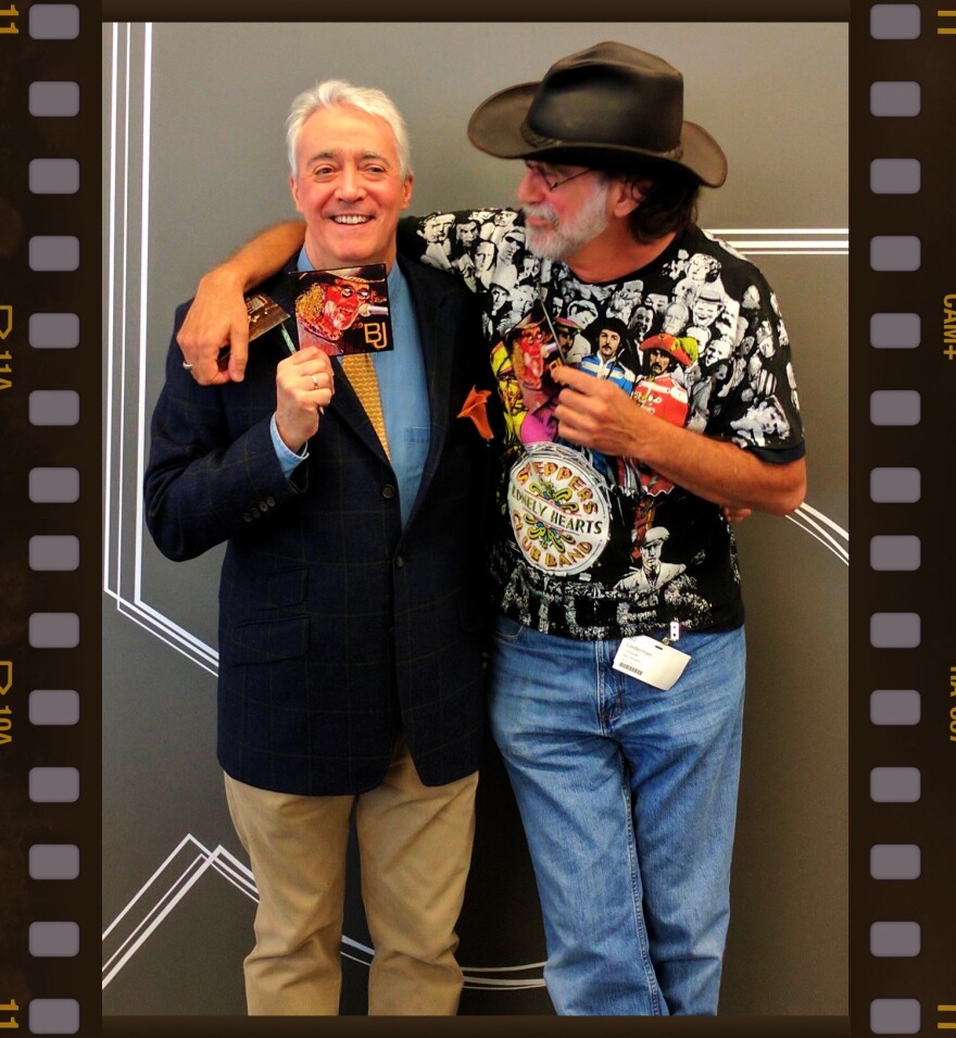 NPR's Scott Simon with composter BJ Leiderman. 