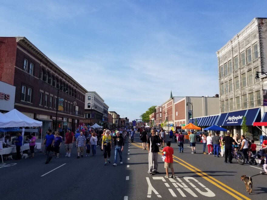 The May 17th, 2018 Third Thursday event on North Street in Pittsfield, Massachusetts.