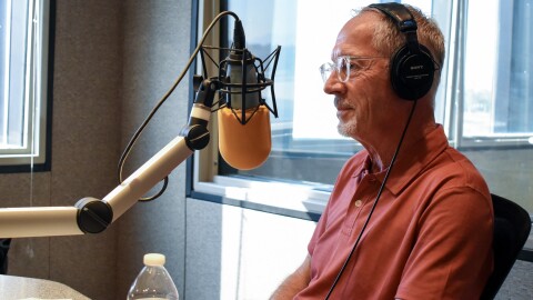 Arizona State University real estate program Director Mark Stapp in the KJZZ studios on Monday, Aug. 26, 2024.