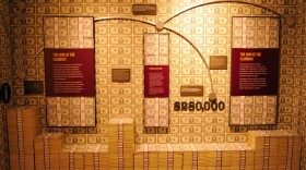 A general view shows the "skim room," where mobsters would steal some of the cash in a casino's counting room, at The Mob Museum Feb. 13, 2012 in Las Vegas, Nevada. During the the first year of the recovery, 93 percent of income gains went to the top one percent.