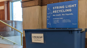 The City of Lexington is accepting light strings and related materials at 13 sites around town, including (shown here) city hall.