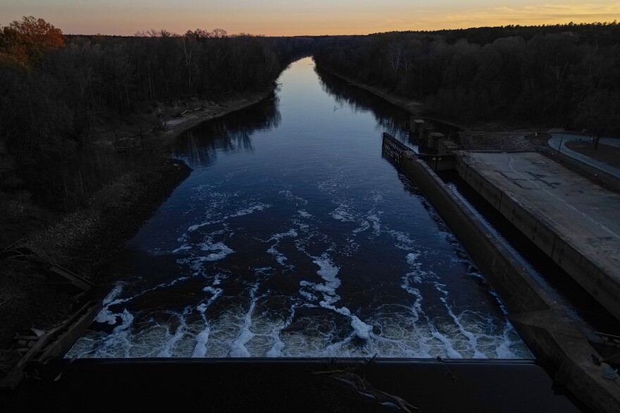 The US Lock & Dam on the Cape Fear River in Fayetteville, N.C., on Thursday, Dec. 11, 2025.