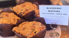 Blueberry muffins served at Hom Kitchen in Ashland.