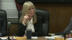West Haven Mayor Nancy Rossi talks about the state's oversight of the city during a council meeting on March 28, 2022.