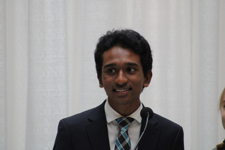 Rahul Durai with Confront the Climate Crisis (FILE PHOTO: Ben Thorp/WBAA News).