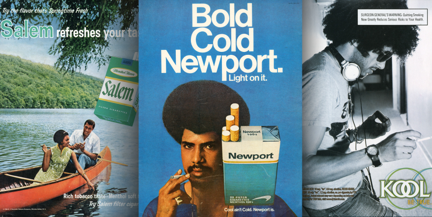 Tobacco Ads show Black people with cigarettes.