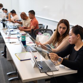 K-12 teachers participating in a QCaMP learning session.