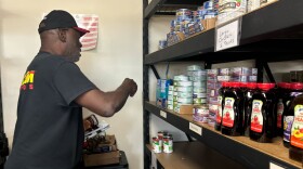 Veteran Charles Glenn, 64, shops at the Helping Veterans And Families food pantry on Aug. 22, 2024. African American veterans saw a 5% increase in homelessness from last year and made up more than half of the veterans who experienced homelessness in the 2024 Point-In-Time Count.