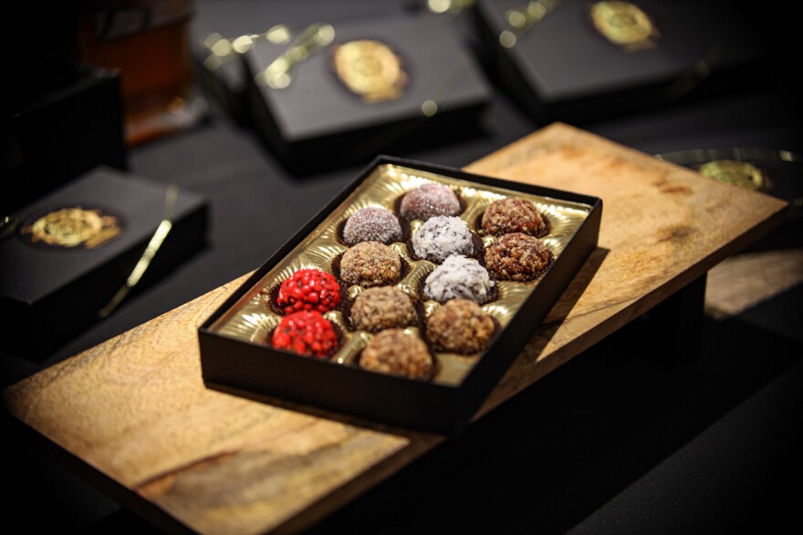 The Bootleg Bourbon Balls Kansas City Spirited sampling features spirits from Kansas City distilleries. Bourbon balls were invented in Kentucky, but Lisa Fitch is trying to put a Kansas City spin on them.