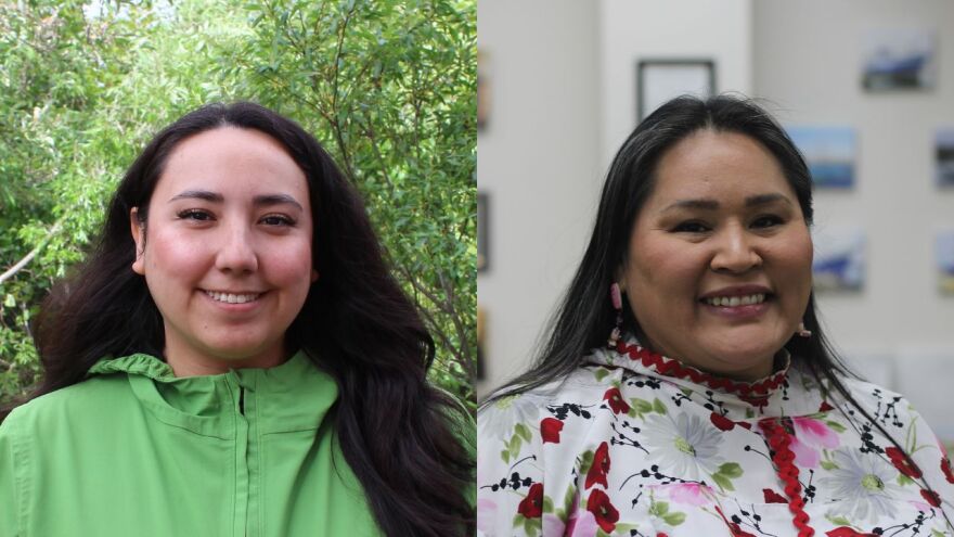 Bethel Democrat Victoria Sosa (left) and Toksook Bay Democrat Nellie Jimmie (right).