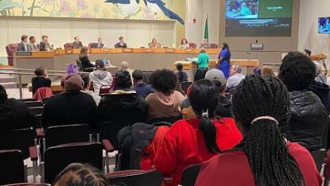 The Spokane community turns out to honor Haitian Independence Day on Jan. 6 at Spokane City Hall.