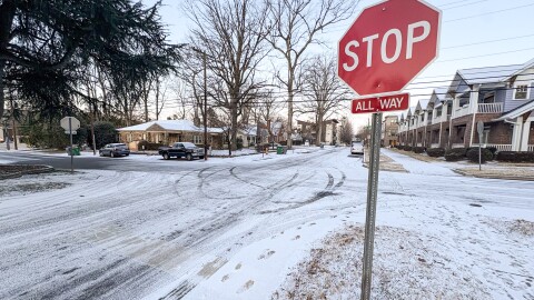 Not all roads were treated with salt and brine ahead of Tuesday night’s winter storm in Charlotte. A neighborhood street early on Jan. 22, 2025.