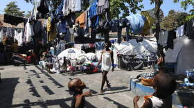 Children play in the courtyard of a shelter for families displaced by gang violence, in Port-au-Prince, Haiti. (Odelyn Joseph/AP)