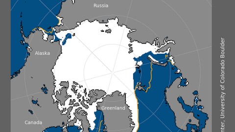 Arctic Sea ice extent as of November 28, 2025.