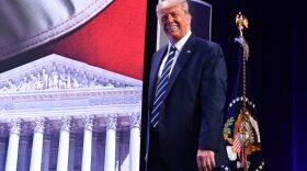 US President Donald Trump arrives to deliver remarks at the 2020 Council for National Policy Meeting at the Ritz Carlton in Pentagon City in Arlington, Virginia.