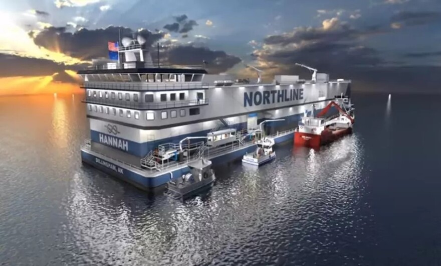 Northline’s new processing barge Hannah.