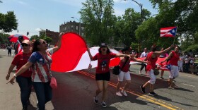 Hurricane Maria evacuees that now live in Hartford led the way during the city's Puerto Rican Day Parade Saturday June 2, 2018.