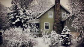 Emily Reddy's house in snow