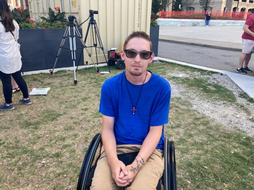 Braxton Wood was 17 when he suffered a partial spinal cord injury in a car crash. With intensive physical therapy, he said he was close to being able to walk with a cane for nearly half a mile. Now, he can't find caregivers to drive him to PT, due to 45% cuts in their pay under the auto no fault law. He's now back in a wheelchair full-time.