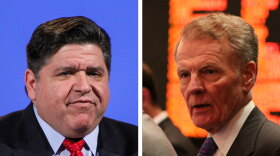 Gov.-elect J.B. Pritzker, left, and House Speaker Michael Madigan