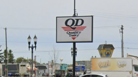photo shows quality dairy store in lansing. 