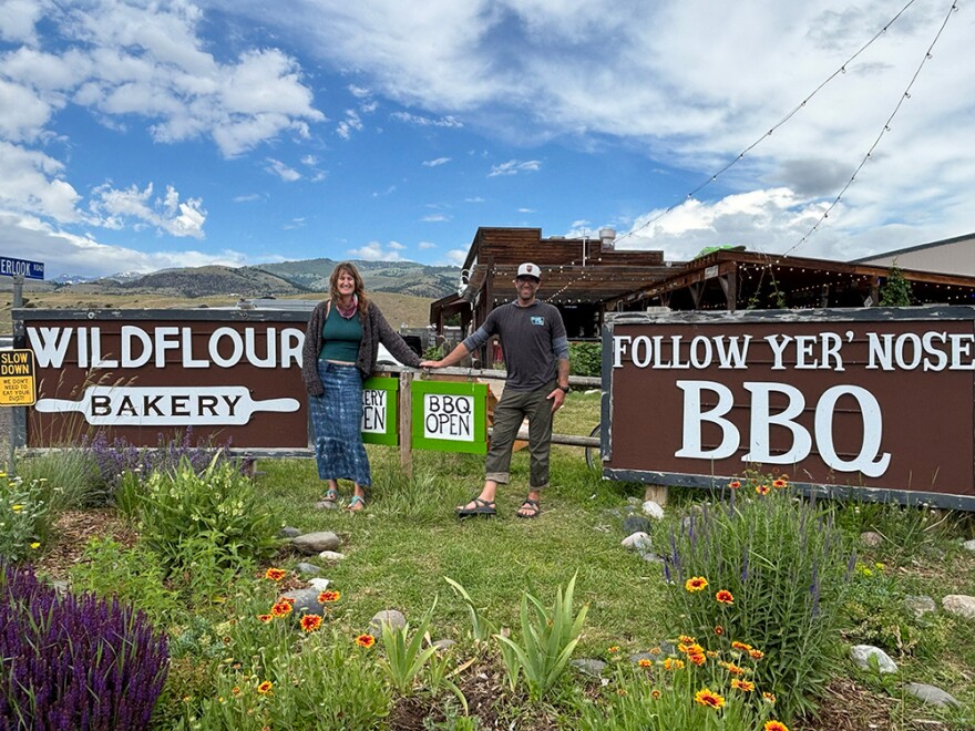Rebecca (left) and Taylor Henson have been bringing aromas and scents worth tracking in the Paradise Valley on Overland Road in Emigrant at both Follow Yer’ Nose BBQ and Wildflour Bakery.