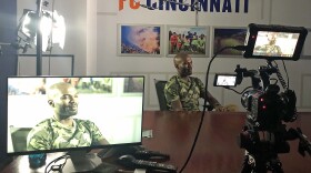FC Cincinnati player Omar Cummings interviewed for 'Nonstop Flight' documentary in June.