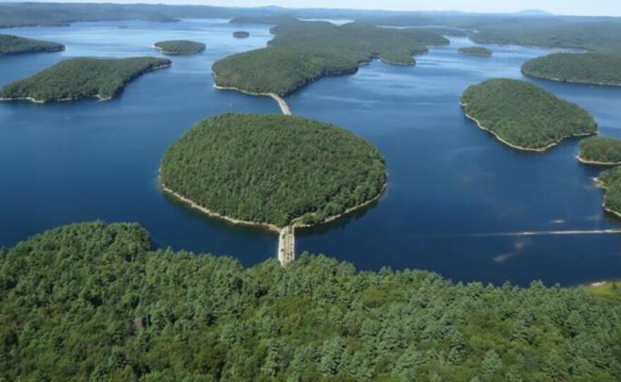 Quabbin Reservoir in western Massachusetts is one of the largest unfiltered water supplies in the United States, according to the state. It is a primary source of high quality water for Boston through the Massachusetts Water Resources Authority water supply system. The 412 billion gallon reservoir covers 39 square miles with 181 miles of shoreline. Recreational activities are regulated and limited to protect 2.7 million people’s drinking water.
