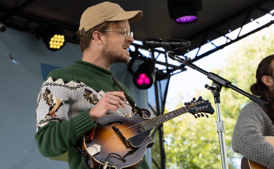 My Brother’s Keeper performs at Wagner Subaru Outdoor Experience on Saturday, October 7, 2023 in Dayton, Ohio. (Ruthie Herman for WYSO)