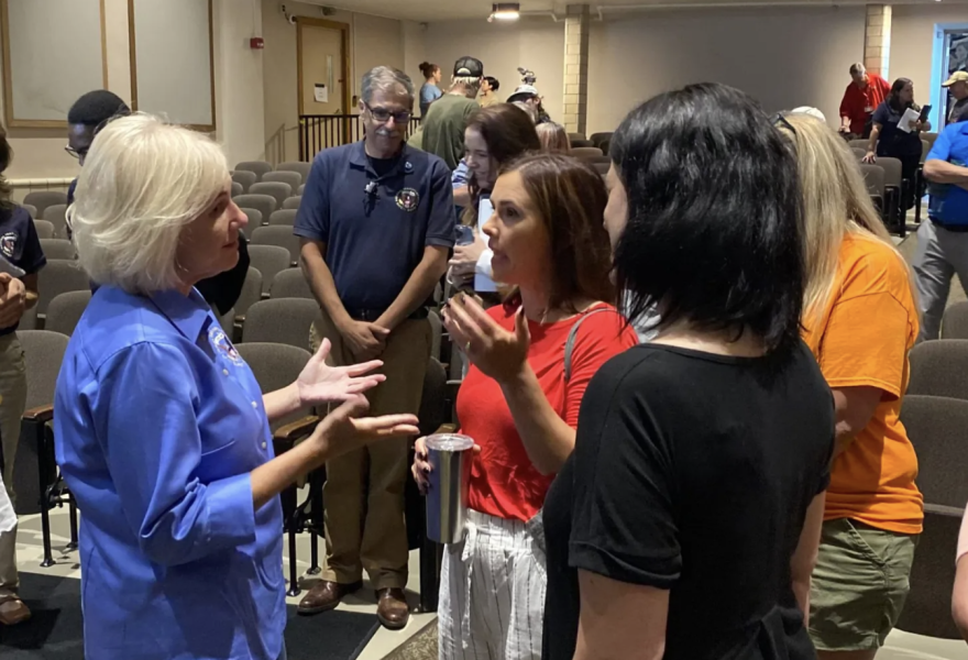 NTSB Chair Jennifer Homendy met with East Palestine residents on June 24, 2024, before the board voted on its investigation findings.