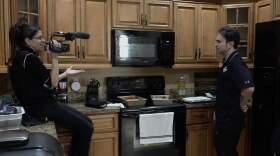 Alexandra Pelosi interviews someone for "The Insurrectionist Next Door." (Courtesy of HBO)