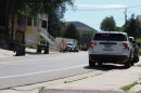 Park City police cruisers surround the site of a possible stabbing on Deer Valley Drive the morning of July 24, 2026.