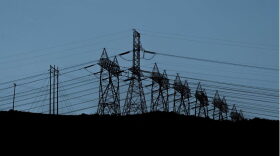 Powerlines in Hood River County above the Columbia River July 25, 2024.