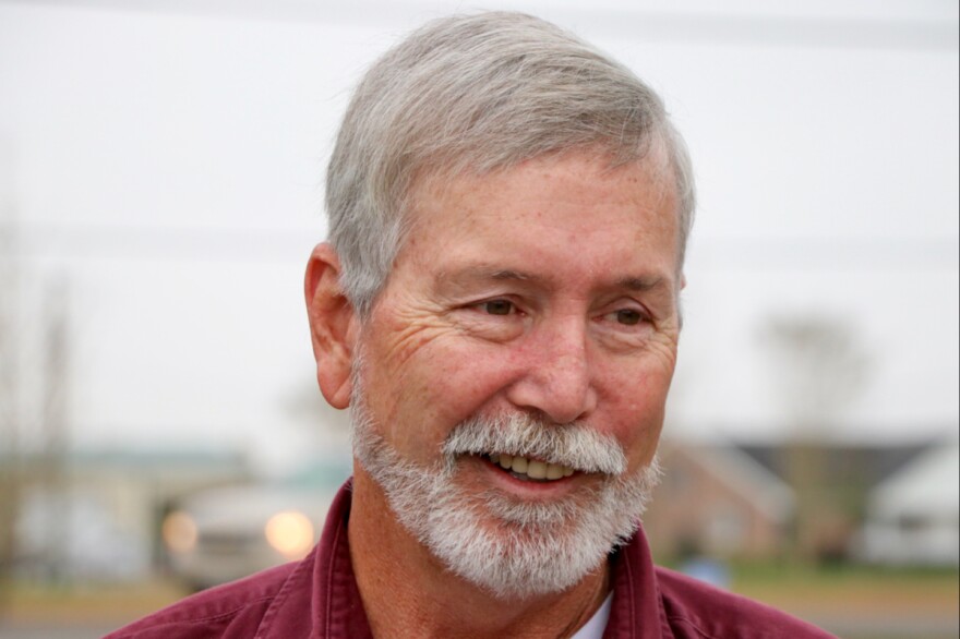 Del. Barry Knight speaks with voters in Virginia Beach in 2019.