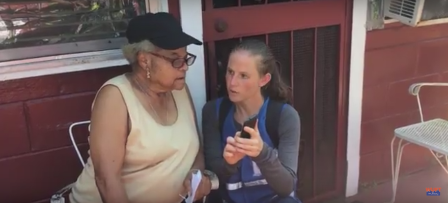 With signs of Hurricane Irma still evident across the state, FEMA employees go door to door to help people get temporary financial aid. They start in areas of greater damage and travel block to block, hitting hundreds of houses a day. They caught up with Duval County homeowner Eula Fletcher Monday, who attempted to contact FEMA over the phone. “They told me I had a hundred and ninety minutes to wait, so I just hung up,” Fletcher said. But a simple knock followed by a 15 minute conversation with a FEMA team allowed her to complete her application.