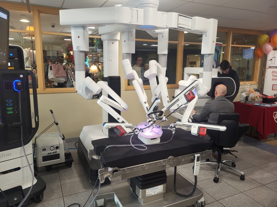 A surgical robot at St. Peter's Hospital in Albany on April 9th, 2025.