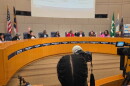 The Charlotte-Mecklenburg board of education at a meeting in September 2026.