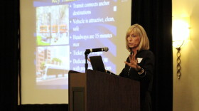 Real estate adviser Marilee Utter told the crowd at the Tampa Bay Trasit Forum on Friday that mass transit stops can become sites for new development districts.