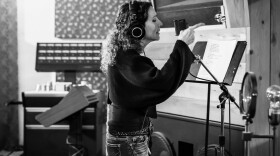 Singer-songwriter Lisa Morales at Sonic Ranch recording studios in Tornillo near the Texas-Mexico border.