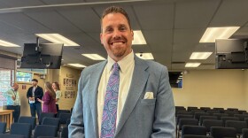 Dale Ponder smiles just minutes after the Crane School District board voted to hire him as the district's next superintendent. He'll assume the role on July 1, 2026 after Superintendent Laurie Doering retires.
